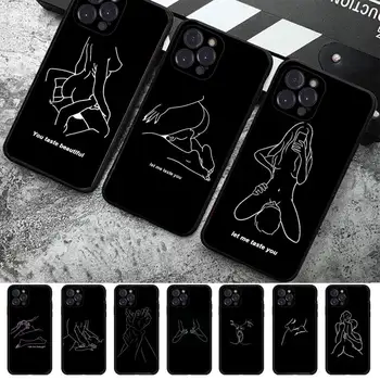 Minimalistlik Joon Seksikas Telefon Case For iPhone 8 7 6 6S Pluss X SE 2020 XR, XS 14 11 12 13 Mini Pro Max Mobiil Juhul