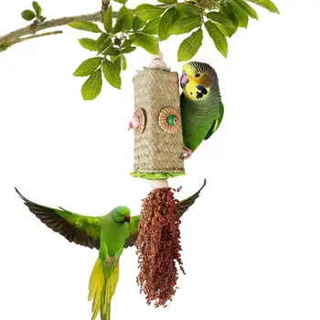 Quaker Papagoi Mänguasju Loomulik Õled Närimine Mänguasjad Lõbus Lindude Puuri Tarvikud Papagoid Armastavad Linnud Budgies Conures