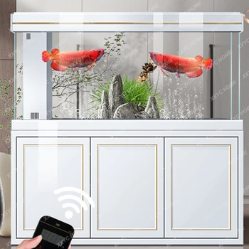 Lihtne Valge Valgus Luksus Super Valge Draakon Kala Tank Elutoas Alapiirkondades Ekraanid Smart Akvaarium
