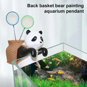 Laadi inspireeritud Kala Tank Teenetemärgi Kala Tank Kaunistamiseks Peen Bambusest Panda Kala Tank Kaunistused Aquascape jaoks Akvaarium