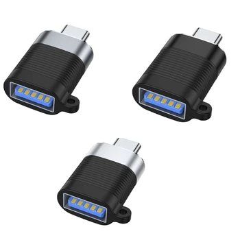 Alumiinium Type-C-USB3.0 Converter for Laptop, Nutitelefonid, Tabletid Andmete Ülekandmiseks ja Laadimiseks Toetatud Adapter