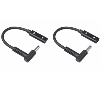 2X USB Type C Naissoost HP4506 Mees 90° Adapter Kaabel 4.5X3.0Mm Pistiku Dc Converter With PD Andur Kiip HP