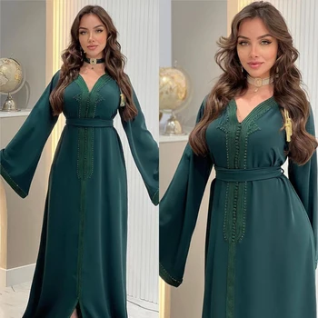 Ramadan Pikad Varrukad Moslemi Kleit Naistele Eid araabia Jalabiya Türgi ja Maroko seal kaftan Kleit õhtukleit Kauhtana Dubai Abaya