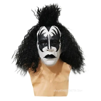 Halloween Kiss Band Gene Simmons Punk Mask Lateksist Cosplay Chaim Witz Rock Baari Poole Jõulud Karneval Pool, Maskid, Kostüüm Rekvisiidid