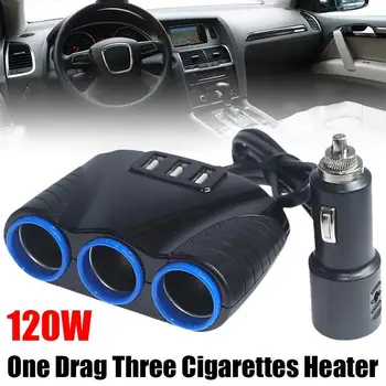 Auto sigaretisüütaja Pistik 3 In 1 Auto Laadimise Pistik Sigaret Kiire Laadimine Kergem Multi-funktsionaalne Adapter Splitter T1L4