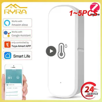 1~5TK Tuya Zigbee / WiFi Smart Temperatuuri ja Niiskuse Andur Sise-Hygrometer Remote APP Jälgida Var Smart Elu Töötab Alexa