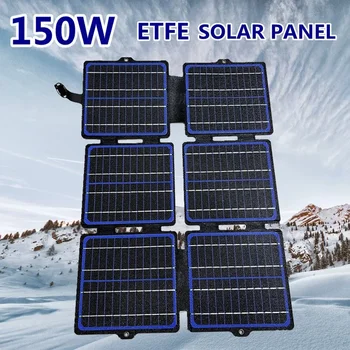 150W Kokkupandav päikesepaneel ETFE 5V/12V Veekindel Päikese Laadija Kaasaskantav päikesepaneel Kott Mobile Power Väljas Telkimine, Matkamine
