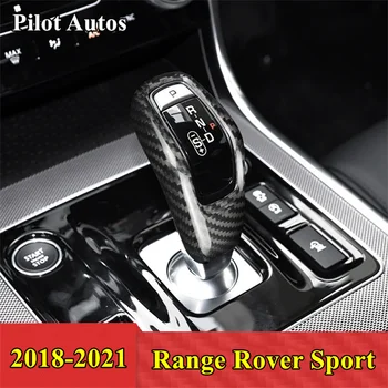 Ehtne Carbon Fiber Auto Gear Shift Knob Kate Sisekujundus Kleebise Jaoks Land Rover Range Rover Sport 2018 2019 2020 2021