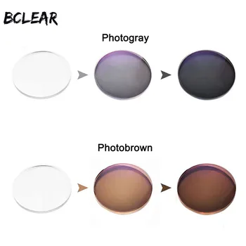 BCLEAR 1.56 Photochromic Päikese Prillid on Optilised Läätsed Lühinägevus Kaugelenägevus Päikeseprillid Ühtse Visiooni Objektiivi Hall Pruun Kameeleon
