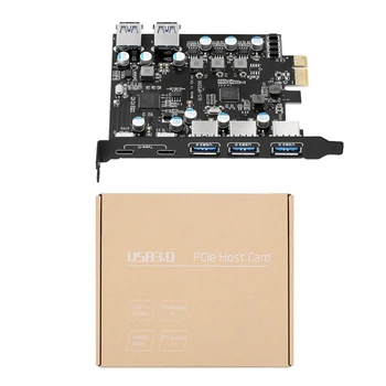 7-Port PCI-E C-Tüüpi (2), 2-Tagumine USB 3.0 Pordid PCI Express Kaardi Lauaarvuti PCI-E USB 3.0 laienduskaardi