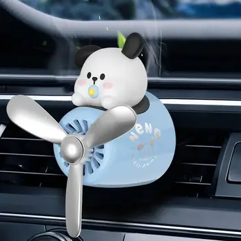 Auto Õhuvärskendaja Koer Piloot Cute Cartoon Vent Parfüümi Difuusor Pöörlev Propeller Outlet Lõhnaaine Magnet Disain Tarvikud