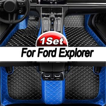 Auto Põranda Matt Ford Explorer Klassikaline U502 7seat 2016~2019 Non-slip Pad Veekindel Padjad, Vaibad Nahast Põranda Matt, Auto Tarvikud