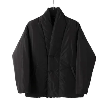2023 Uus Must Kimono Puuvillane Mantel Paksenenud Soe Lahti Sobib Klassikaline Stiil