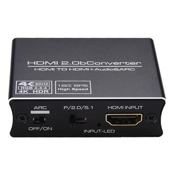 Audio Extractor Bluetooth-Ühilduva ARC Pass/2.0 CH/5.1 CH Audio Converter SPDIF Stereo L/R 3,5 mm Jack Väljund Sülearvuti