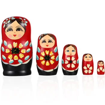 5 Tk Matryoshka Pesastatud Nukud Ornamentt Virnastamine Väikelapse Väike Vene Pesitsevate Kid Aldult Mänguasjad
