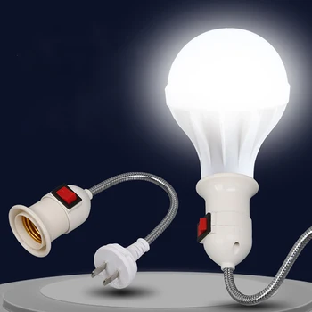 E27 Pesa Lamp Omanik Kerge Pistikupesa Lüliti EL-US UK Pistik Lambi Omanik Energiasäästu LED Tabel Lamp Led Baas, Lambi Alus