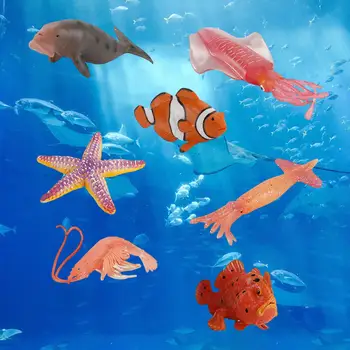 7 Tükki mereloomad Kujukeste Vanni-Mänguasjad, Kalmaar jaoks Väikelastel Poiste Lapsed