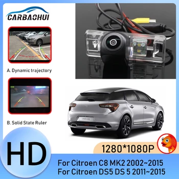 Dünaamilise Trajektoori Lood Auto tahavaate Kaamera HD CCD Öise Nägemise Veekindel Jaoks Citroen C8 MK2 2002~2015 DS5 DS 5 2011~2015