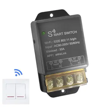 Smart Wifi Valguse Lüliti koduautomaatika Moodulid 30A Kaks režiimi Wifi Relee Moodul Hääl Töötleja Suure võimsusega Elektriline