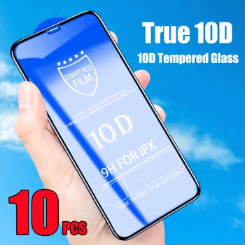 10tk 10D Karastatud Klaasi Täis Liimi Katab Kilp Screen Protector Film iPhone 14 Pro Max 13 Mini 12 11 XS-XR-X 8 7 6 Plus SE