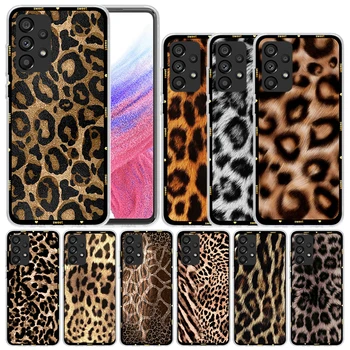 Loomade Leopard Printida Soft Cover for Samsung Galaxy A52 A53 A54 A12 A13 A14 Telefoni Juhul A32 A33 A34 A22 A23 A24 A04S A03S A02S Coq