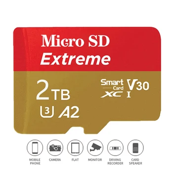 Suure Kiirusega Micro SD 1 TB 100% Uued Originaal Micro SD Kaardi 2TB Micro SD TF Mälu Flash Kaart Telefoni Arvuti Kaamera Free Shiping