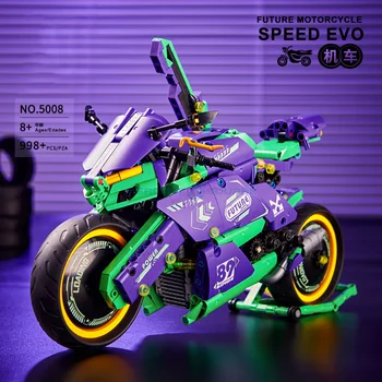 EVO Mootorratta KES DK5008 High Tech Sõiduki ehitusplokid Veduri-Mudel Tellised Autocycle Roller Mänguasja Komplekt Kingitus Poiste Sõbrad