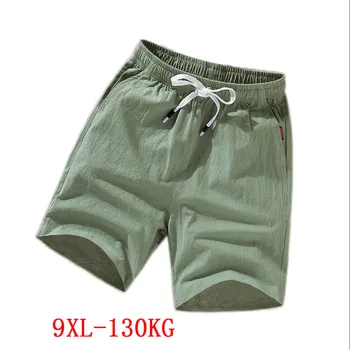 Suvised Põlvpüksid Meeste pesu puuvillane lühikesed püksid hiina stiil, pluss suurus suur 7XL 8XL 9XL lühikesed püksid casual meeste Stretch püksid roheline hall
