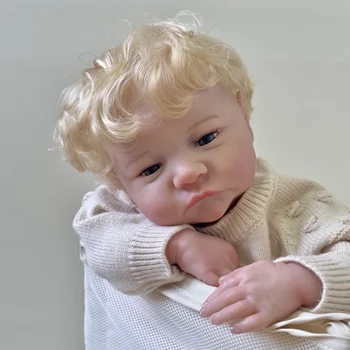 NPK 19inch Pehme keha Uuestisündinud Baby Doll Levi Ärkvel Vastsündinu Suurus 3D-Naha Nähtav Veenides Laekuva Kunsti Nukk