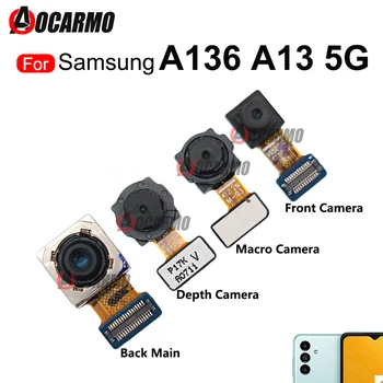 Originaal Samsung Galaxy A13 5G SM - A136 Sõidusuunas Kaamera + Tagasi Sügavus Makro Tagumine Peamine Kaamera Flex Cable Remont