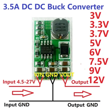 DD2712SA 20X 3.5 DC-DC Converter Module Buck Step-Down Voltage Regulator Juhatuse 4.5 V-27V, et 3V 3.3 3.7 V V 5V 6V 7.5 9V 12V