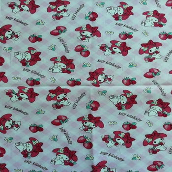 Jaapani Kuromi Maasika Print 100 Tavaline Puuvillane Kangas Käsitöö DIY Kott Quilting Riided Kleidid DIY Segast Materjal