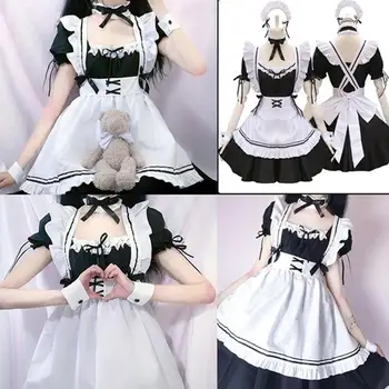 Lolita Kleit Jaapani armas Kleit Must ja Valge Kleidid Cosplay Neiu