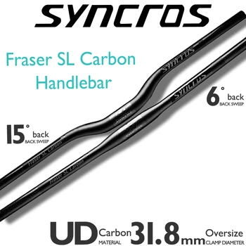 Syncros Kõik Uus süsinikkiust Fraser SL Mountain Bike Käepide/Korter/Vertikaalne Võistluskalendri 31.8 mm 660-740mm Taga Pühkima 6/15