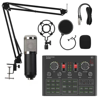 Professionaalne Traadita Mikrofon Studio Kondensaator Mikrofon Karaoke Mic V9XPRO Heli Kaart Youtube ' i PC-Arvuti-Telefon-MIC