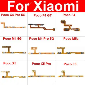 Eest Xiaomi Poco X4 X5 M4 Pro 5G GT F4 GT Poco M5 M5s Poco F5 Pro Power Maht Küljel Nuppu Flex Kaabel Lindi Varuosad
